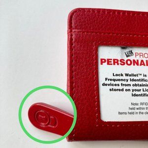 LOCK WALLET NWOT RFID Blocking Red Slim Fit Wallet